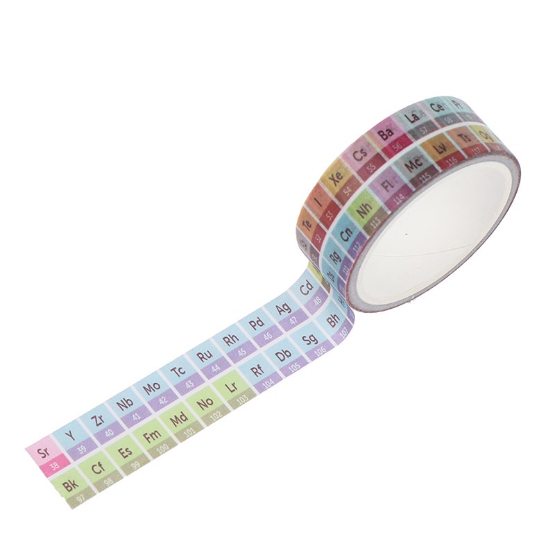 Hot 1Roll DIY Periodic Table of the Elements Adhesive Tape S