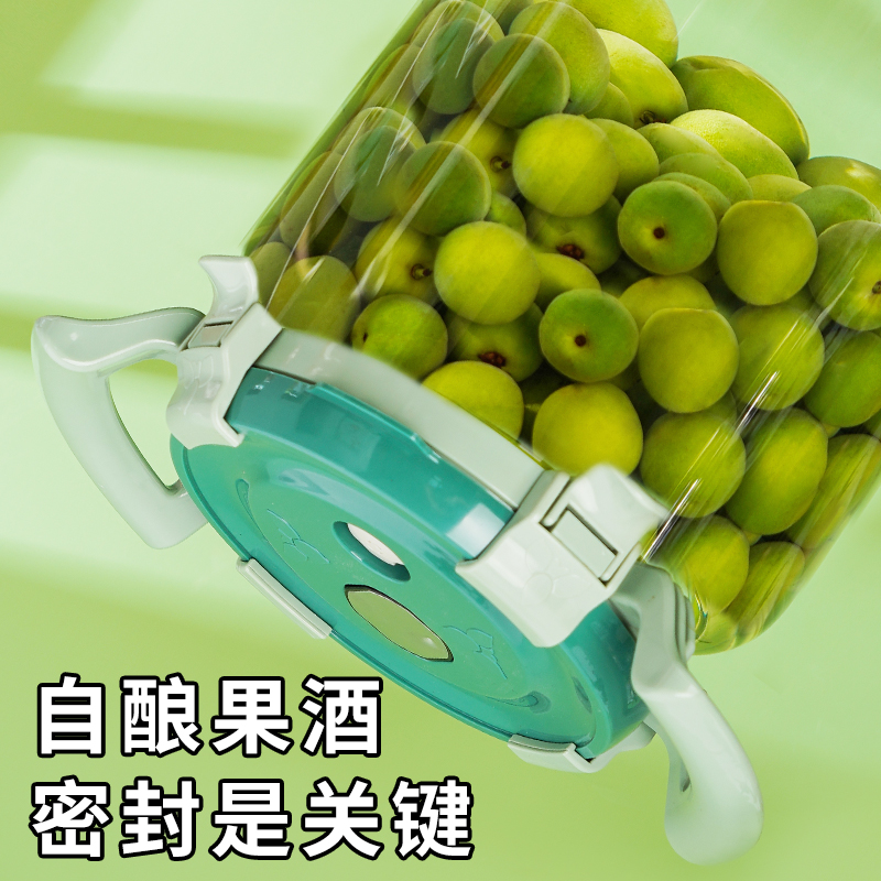 加厚高硼硅玻璃泡酒瓶密封罐米缸杂粮收纳泡菜坛青梅果酒瓶酿酒罐