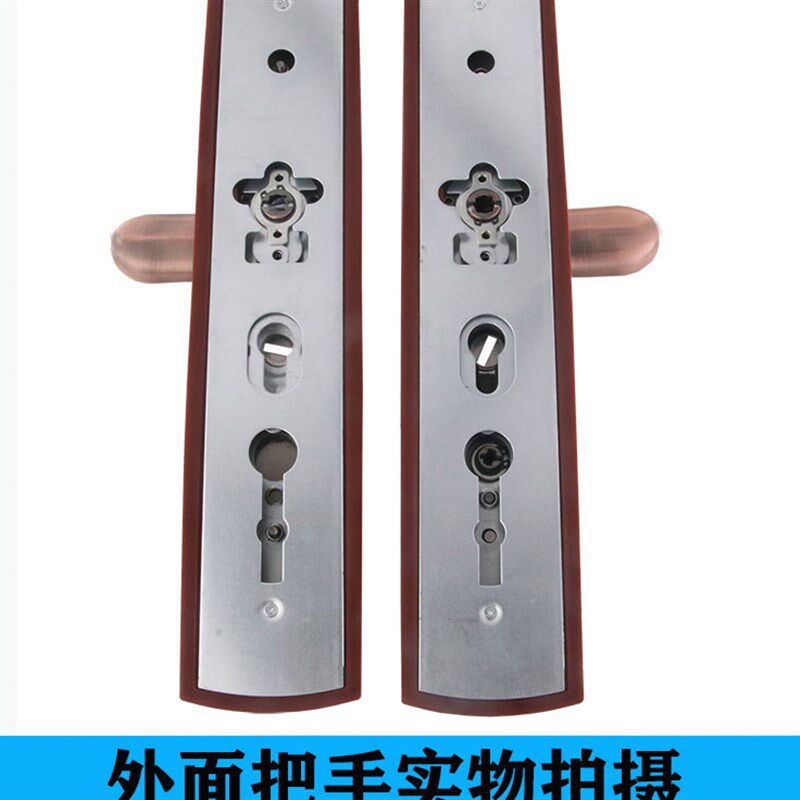 甲级安全门拉手仿铜对开门锁防盗门拉手304不锈钢材料008加厚款式