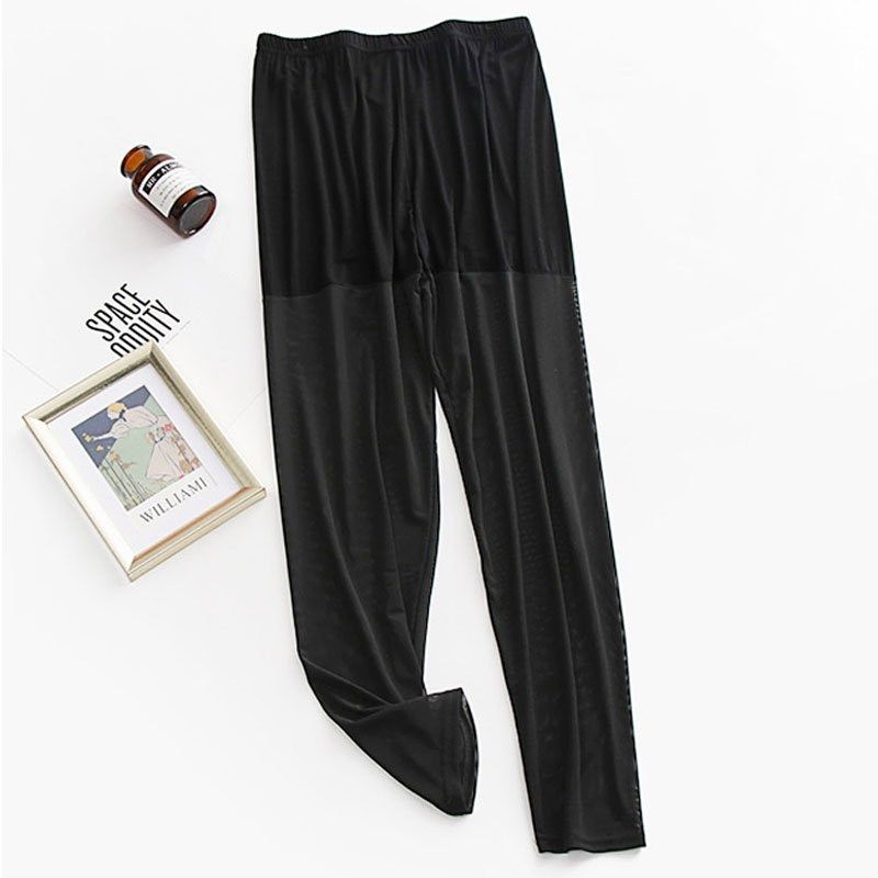 网纱打底裤女防勾丝网眼透肉连裤袜大码春夏超薄防走光拼接九分裤