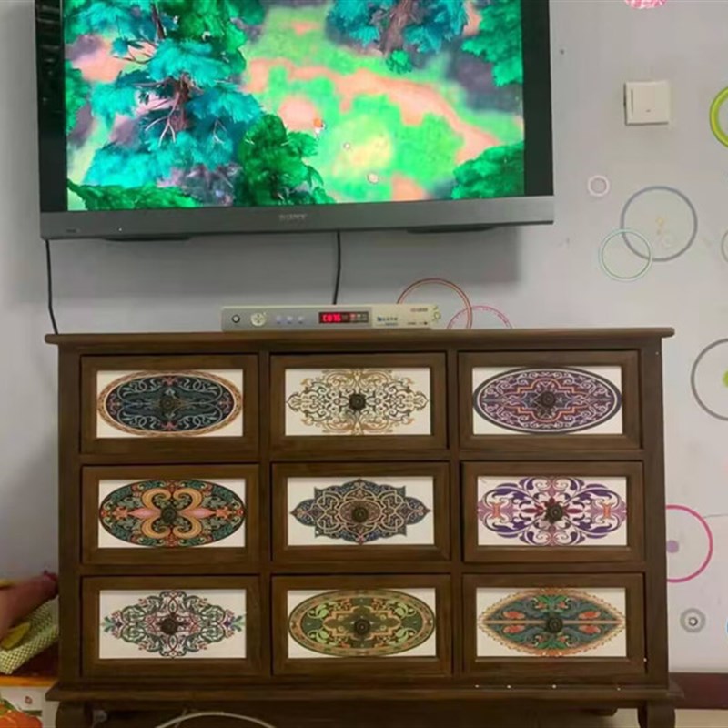 免安装大欧式实木电视柜整体发货液晶电视柜客厅十二抽多层多抽柜