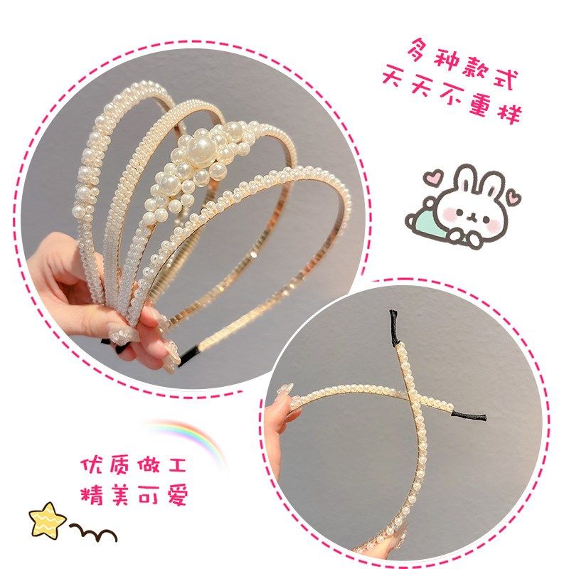儿童珍珠发箍公主不勒头发卡2025年新款宝宝发捆女童森系仙美头箍,童装/婴儿装/亲子装,发饰,淘宝优惠券,粉丝福利购,淘宝优惠卷