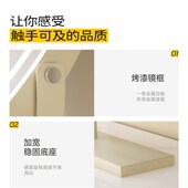 奶油风led化妆镜带灯旋转智能梳妆台镜子卧室家用台式 桌面梳妆镜