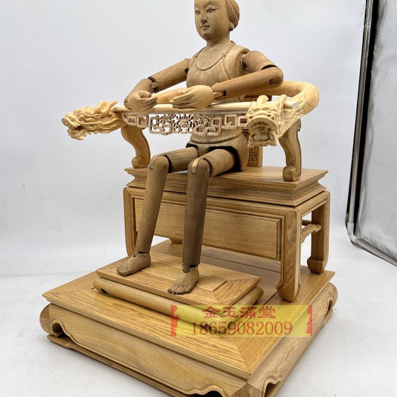 妈祖软身脱椅实木底座 惠安木雕中式风格神椅 加高龙椅素面座椅