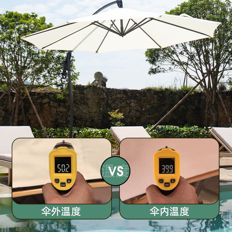 新款铝合金遮阳伞户外香蕉伞庭院罗马伞商用咖啡店网红圆形户外伞