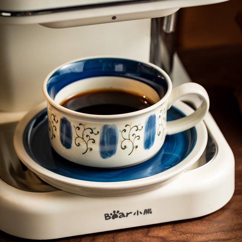 【轻奢中古风】时尚款咖啡杯碟套装家用陶瓷茶水杯花茶杯礼盒包装