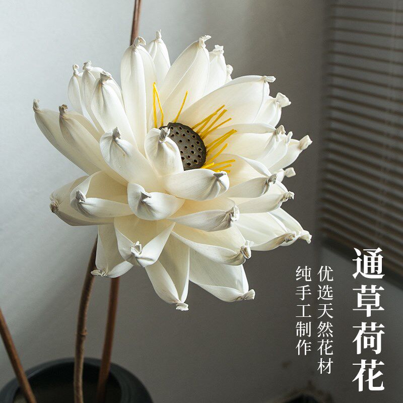 莲蓬干花花束客厅摆设装饰摆件高级感新中式禅意高花瓶插花长枝