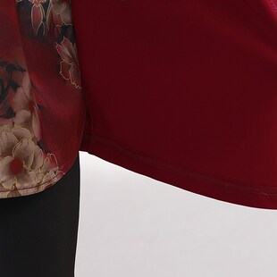 中老年女装春夏款T恤衫加肥加大码胖奶奶长袖上衣妈妈装秋装200斤