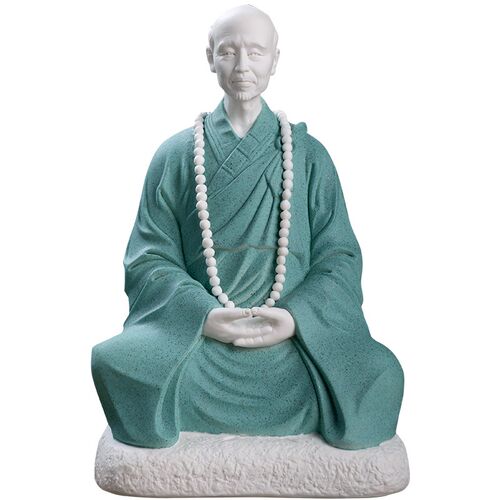 东方泥土陶瓷中式弘一法师人物摆件客厅酒柜书房博古架家居装饰品
