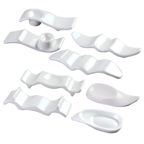 陶瓷筷架两用筷架骨瓷筷勺托筷架酒店纯白筷子架公筷架双人支架托