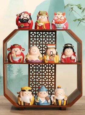 财神小摆件桌面装饰品灶王神手办招财网红福气小神仙工位车载摆设