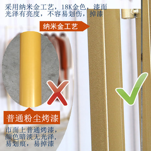 服装店中岛架落地式双排纳米金色女装店铺中间简约服装衣架展示架