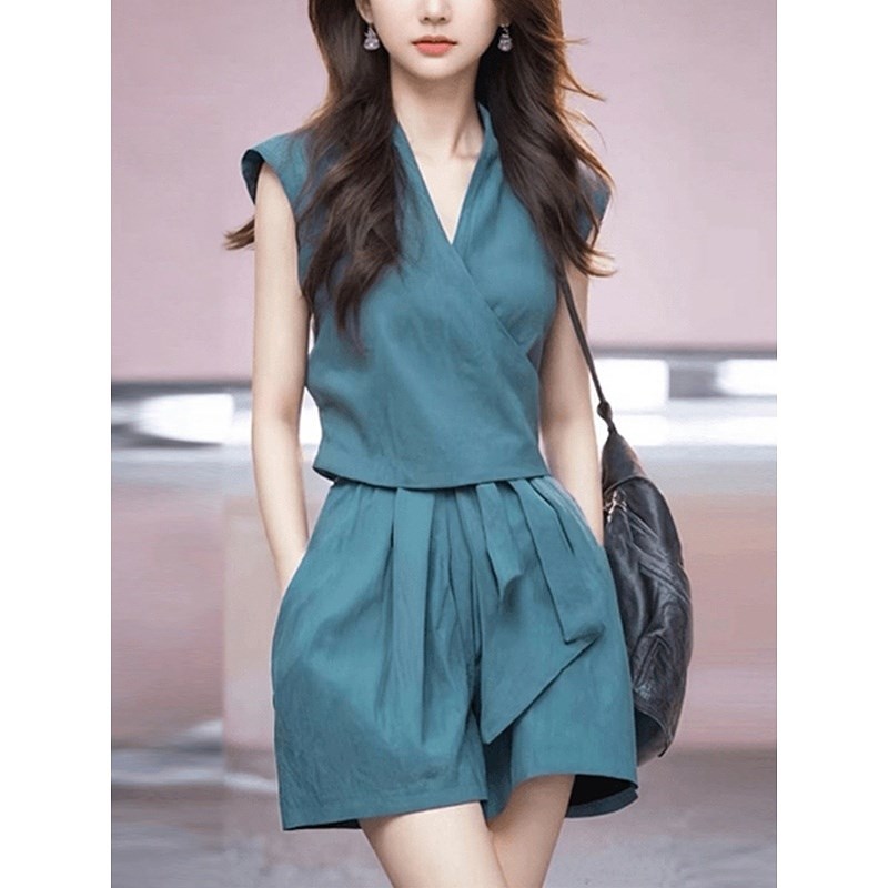 短裤两件套装搭配一整套夏装2024年新款夏季今年流行时尚高级女装