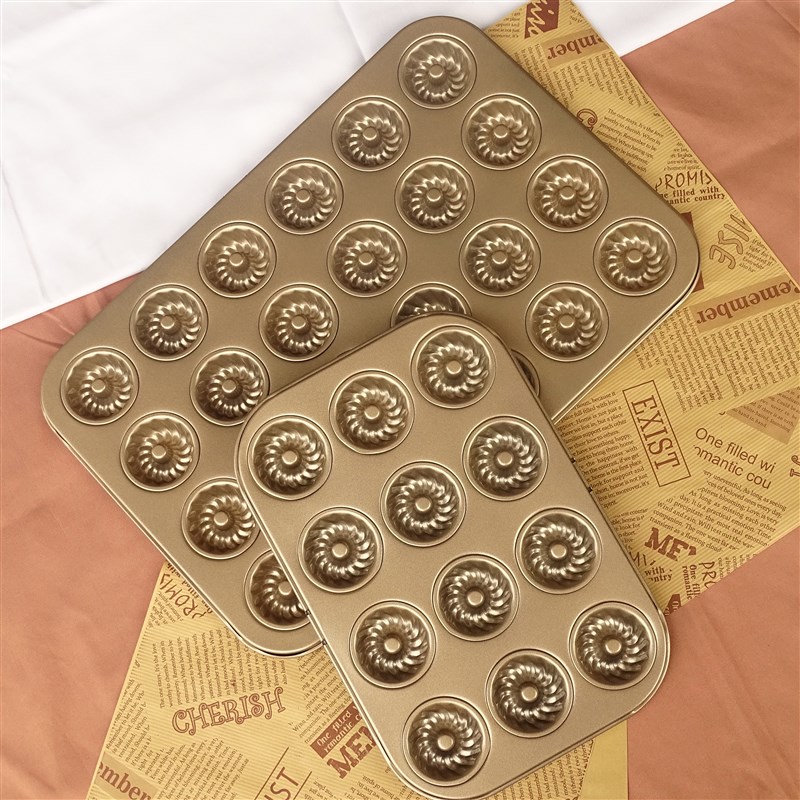 妙厨重钢加厚款不沾24连模小蛋糕模具12连咕咕霍夫24连甜甜圈模具