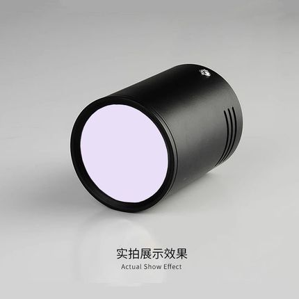 cob明装筒灯led免开孔黑色12w24w圆形吸顶吊线灯客厅店铺商用桶灯