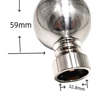 32毫米金属空心球装饰球帽罗马杆圆管窗帘杆配件不锈钢彩色插头