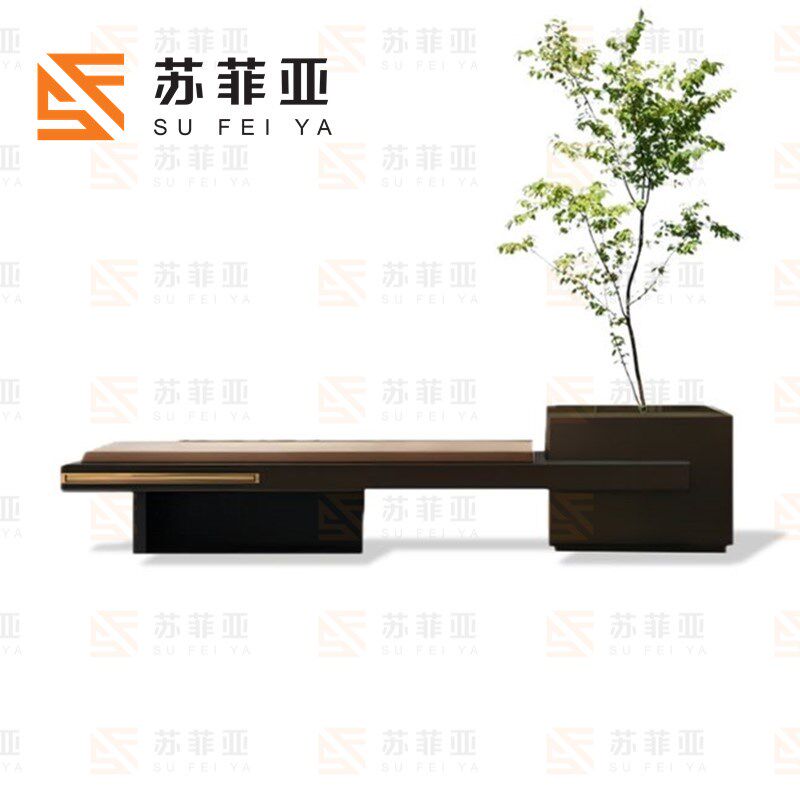 北欧轻奢沙发凳设计师酒店架空层端景凳售楼处长凳走廊观景休闲凳