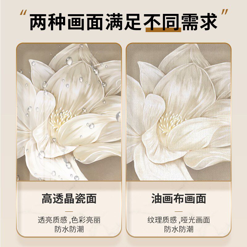 客厅装饰画轻奢高级感沙发背景墙挂画高档大气壁画花卉创意组合画