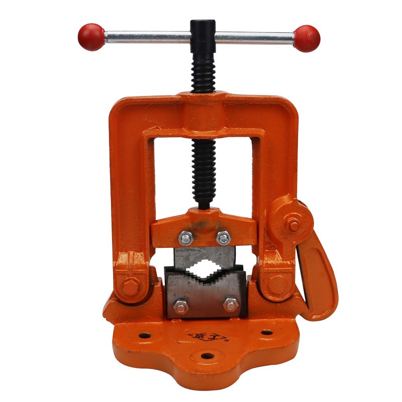 重型管子台虎钳三脚带架压力钳龙门钳夹管工具龙门架2号3号4#5#