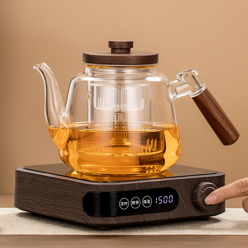 耐热玻璃蒸煮一体两用养生茶具套装煲茶炉电陶炉煮茶器蒸汽普洱壶