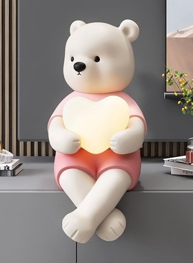 客厅创意落地摆件沙发旁电视柜旁边家居装饰品熊软装玄关大件公仔