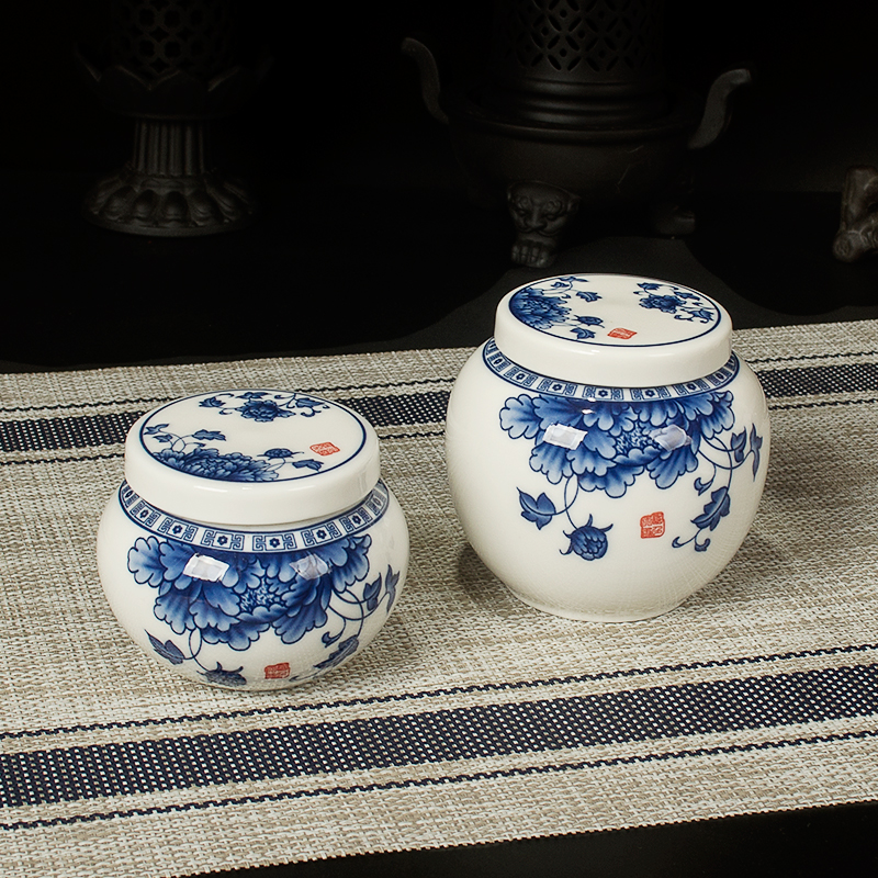 小罐子新款茶叶储存罐面霜罐小瓷罐陶瓷蜂蜜罐膏方罐密封瓷瓶罐