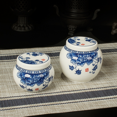 小罐子新款茶叶储存罐面霜罐小瓷罐陶瓷蜂蜜罐膏方罐密封瓷瓶罐