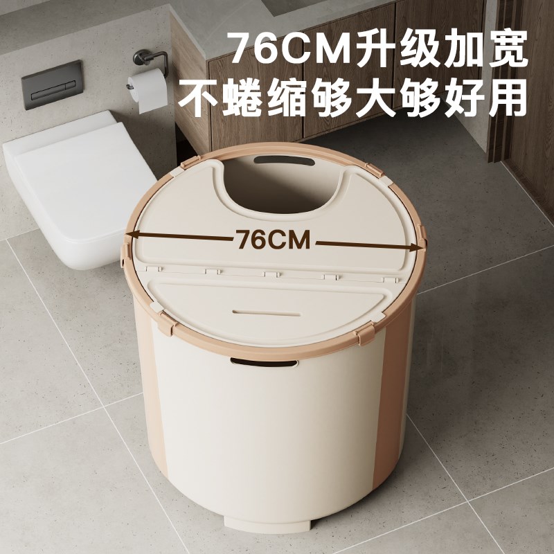 家用可折叠泡澡桶圆形免安装大号成人浴桶儿童洗澡桶冬季保温浴缸