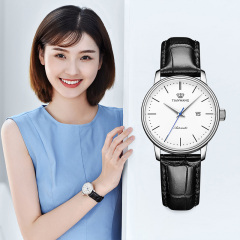 时尚通勤自动机械手表天王官方正品皮带男士女士手表昆仑系列5914