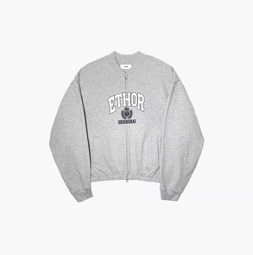 ETHOR 26SS新款复古纯棉logo印花棒球夹克时尚外套 Rainbow集合店