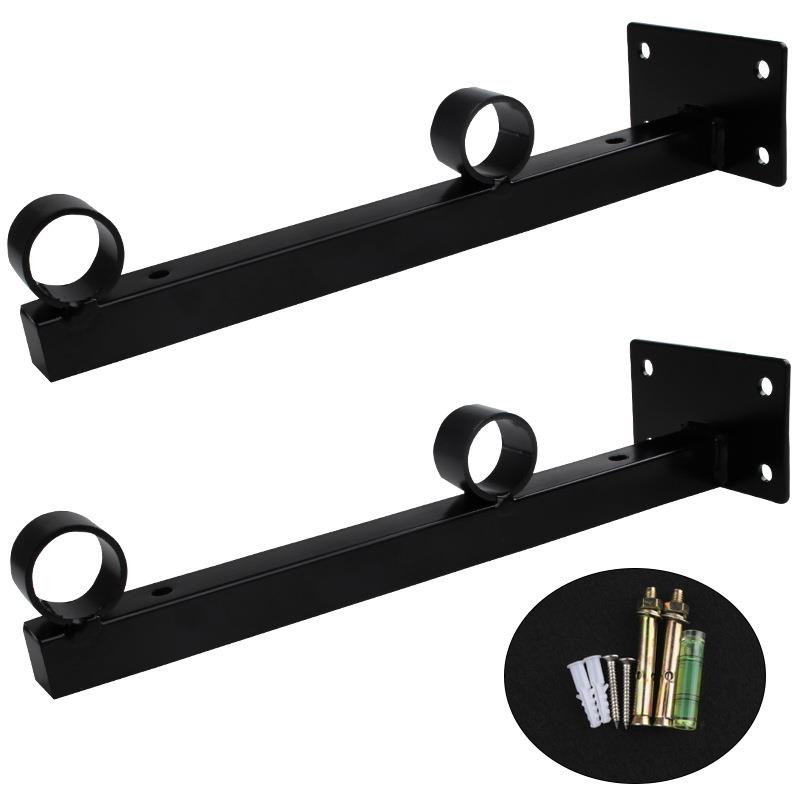 直销新款带圈一字层板托隔板置物架三角支架支撑架书架可穿管子托