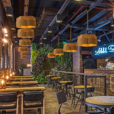 新款直销美式乡村复古麻绳餐吊灯客厅蒙古包创意咖啡厅酒吧台服装,家装灯饰光源,智能吊灯,淘宝优惠券,粉丝福利购,淘宝优惠卷