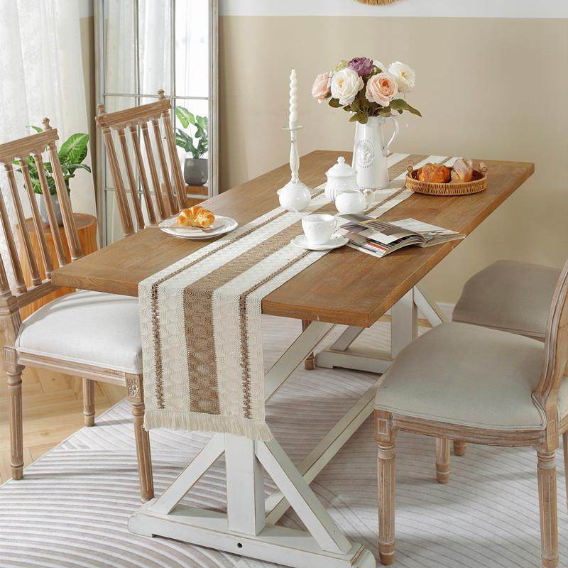 新款直销美式棉麻机织拼色爱心流苏条纹菱形格桌旗餐桌斗柜装饰,居家布艺,桌旗,淘宝优惠券,粉丝福利购,淘宝优惠卷