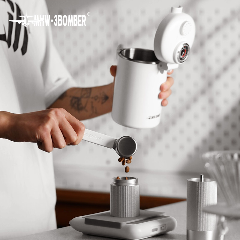 MHW-3BOMBER轰炸机小钢炮咖啡豆密封罐食品级 双层储物罐湿度监测