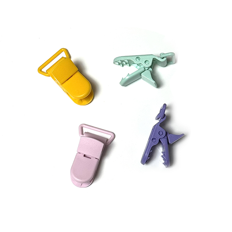 树脂奶嘴夹DIY防丢夹可爱鳄鱼带扣糖果色手帕手巾随身夹鸭嘴