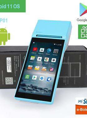 SP01手持POS 智能移动PDA手持终端无线WiFi蓝牙打印POS收银一体机