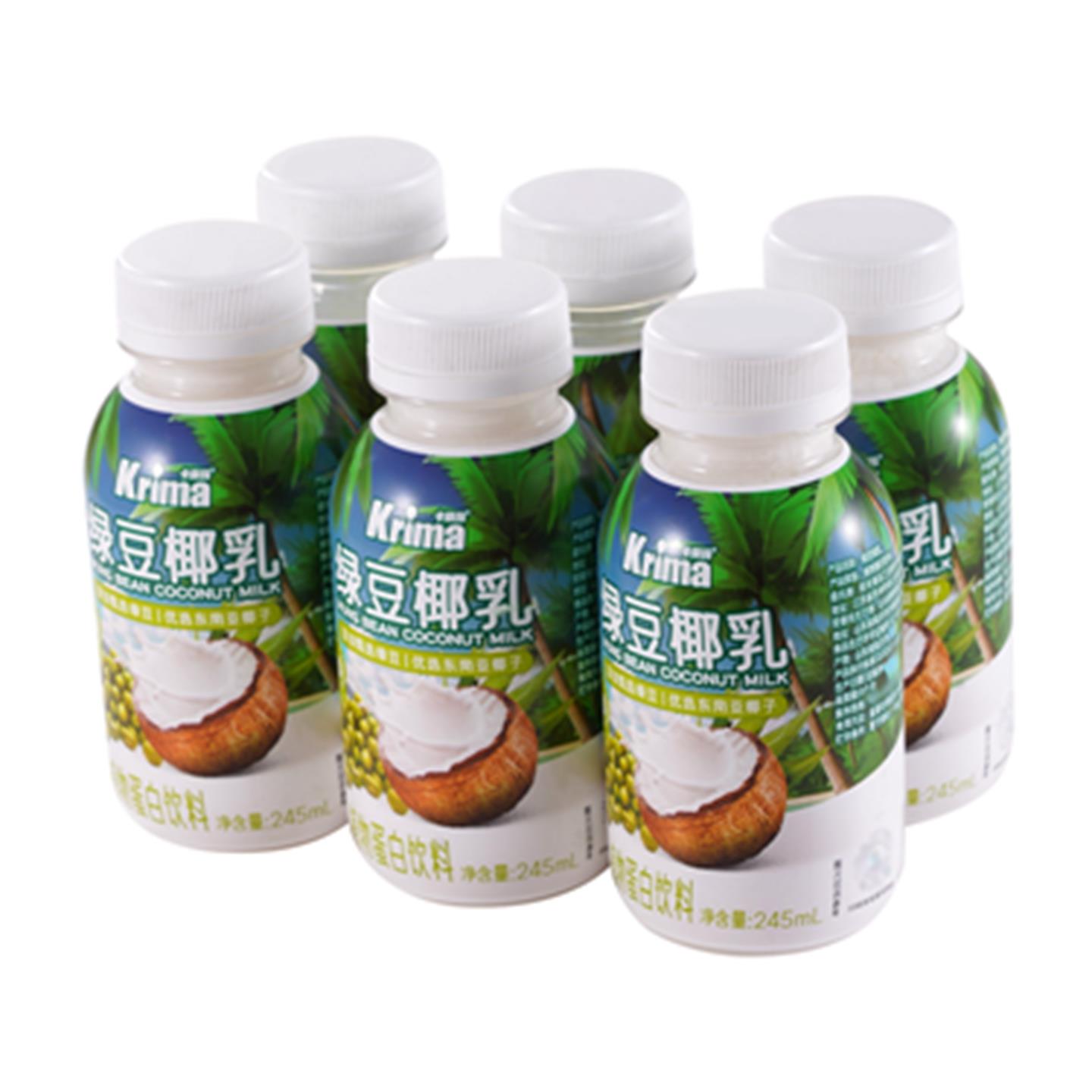KRIMA卡丽玛绿豆椰乳245ml*6瓶植物蛋白饮料椰奶进口椰子原料