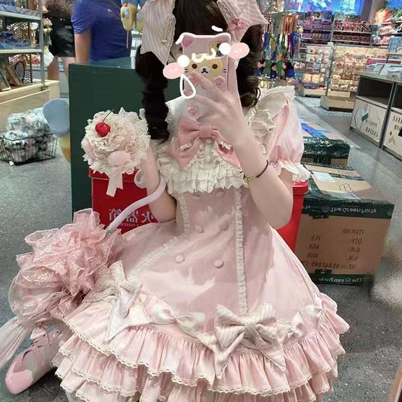 甜美可爱风蛋糕裙Lolita洋装蝴蝶