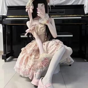 【现货】繁花序曲lolita吊带蛋糕裙芭蕾风粉色公主裙生日毕业典礼