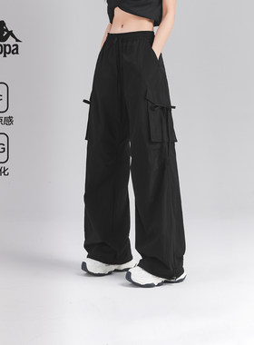 卡帕女凉感工装阔腿运动长裤