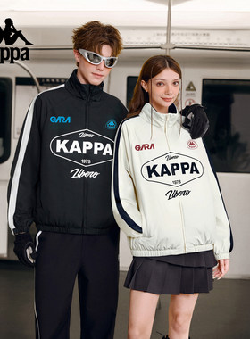 Kappa卡帕棉服男2025新款冬季复古美式赛车风情侣保暖棉袄外套女