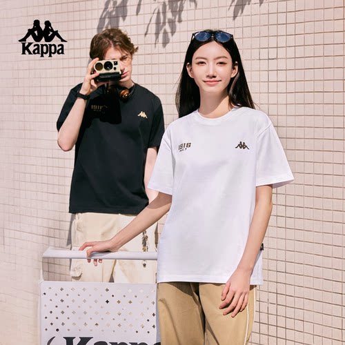 Kappa卡帕背靠背运动T恤短袖男2026新款纯棉夏季跑步上衣女半袖