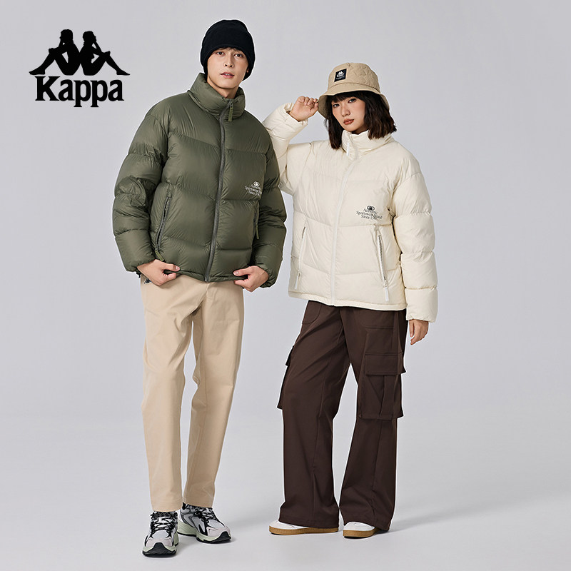 Kappa卡帕背靠背鹅绒羽绒服男2025新款冬季运动休闲防寒服外套女