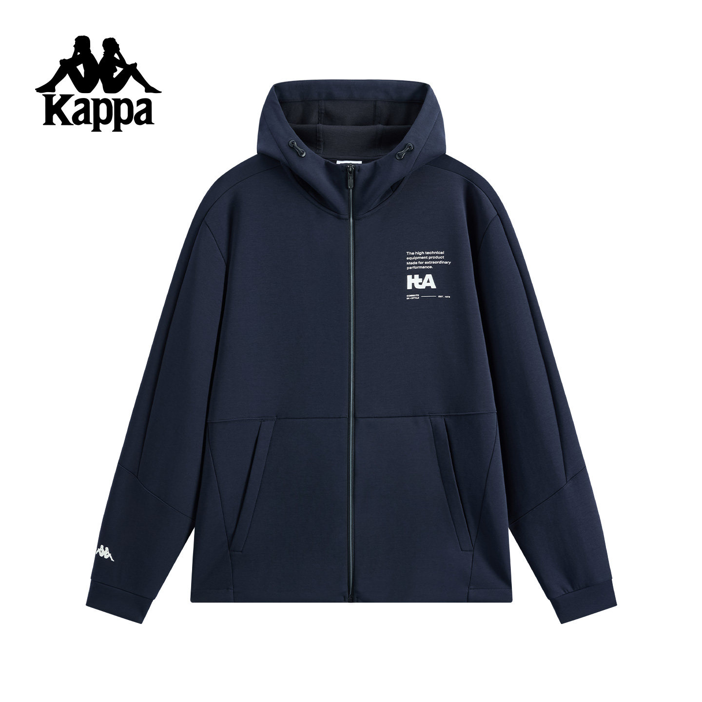 Kappa卡帕背靠背2025新款运动外套男秋季针织开衫连帽休闲上衣潮