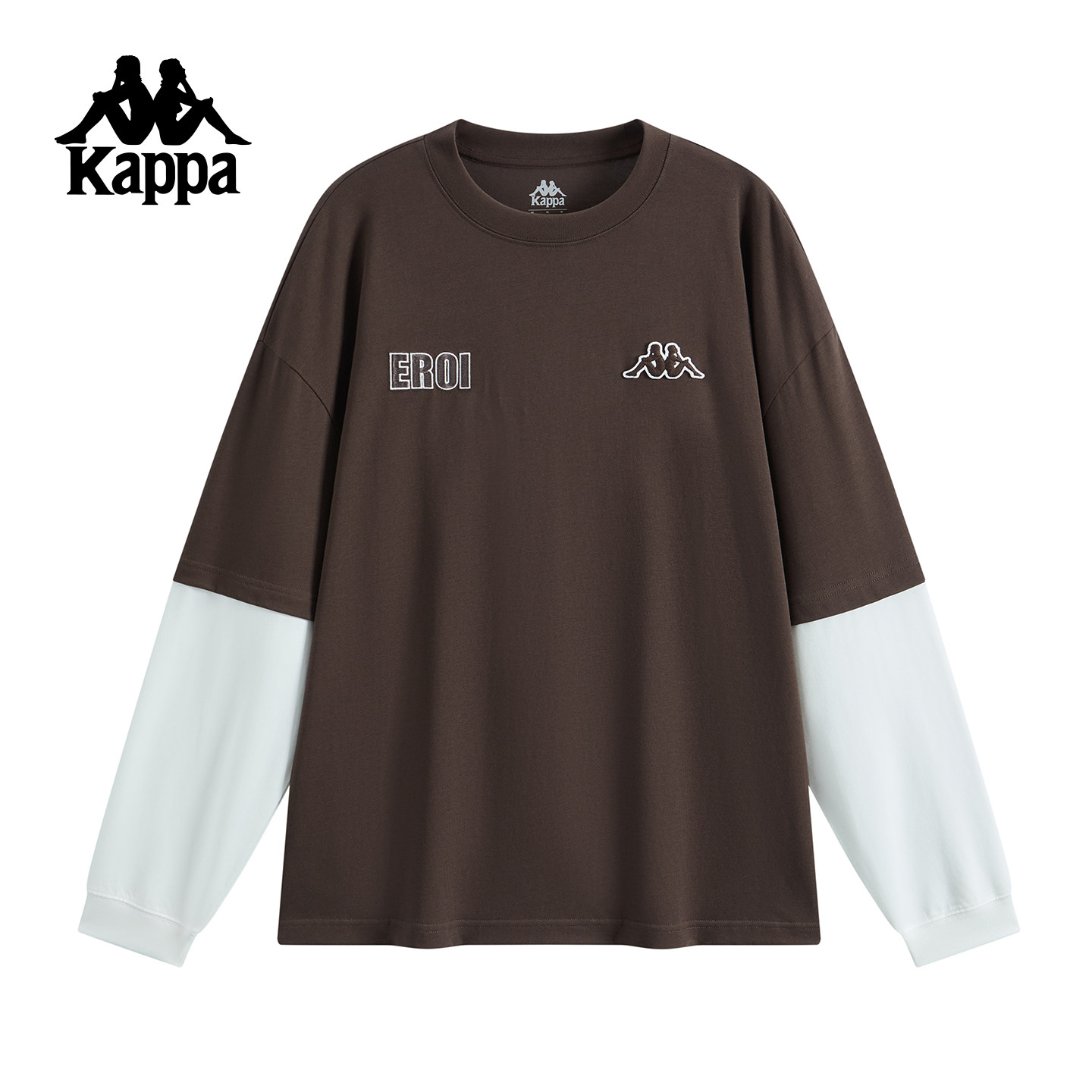 Kappa卡帕背靠背纯棉休闲长袖t恤男2025新款秋季圆领运动套头卫衣