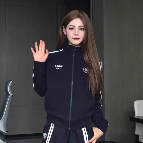 Kappa卡帕背靠背2024春秋新款休闲针织开衫卫衣复古运动外套女款