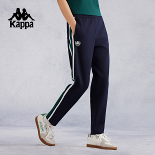 Kappa卡帕背靠背新款春秋针织运动长裤女休闲裤百搭直筒女款裤子