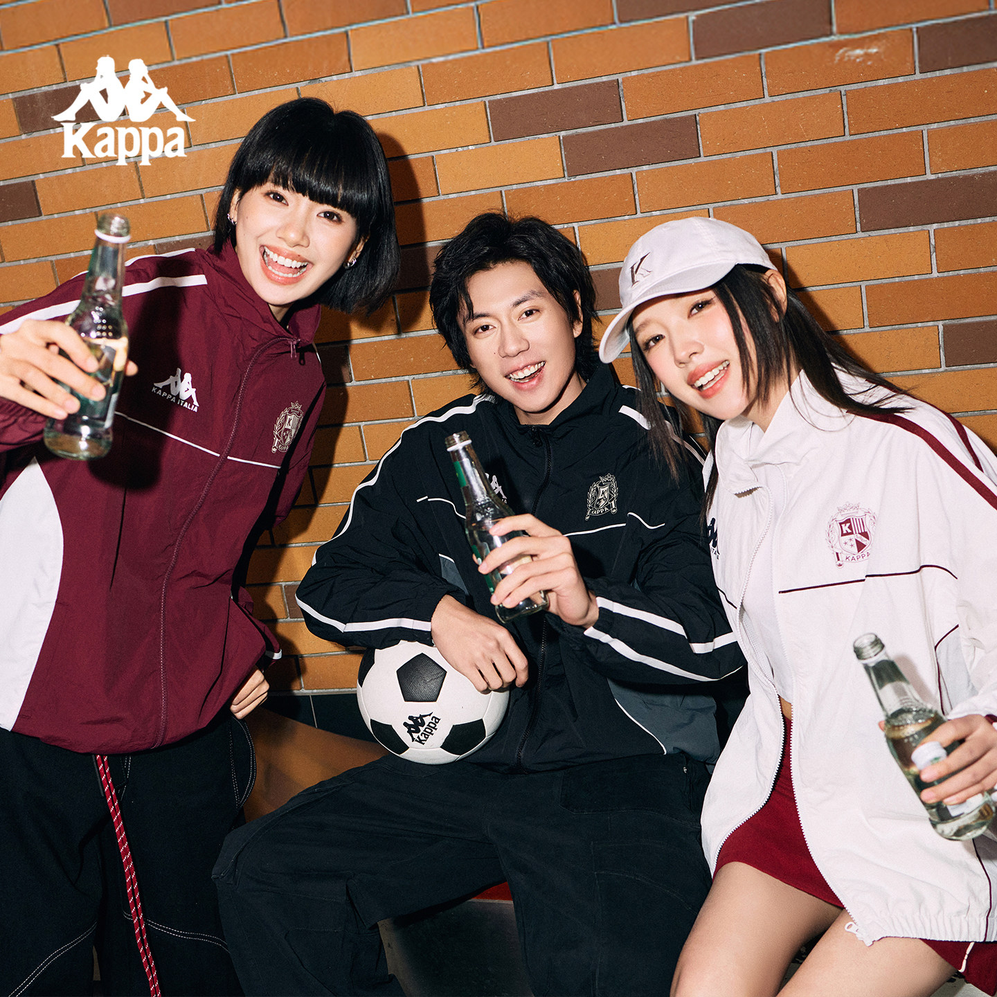 Kappa背靠背运动外套女2026新款复古赛车立领夹克宽松休闲上衣