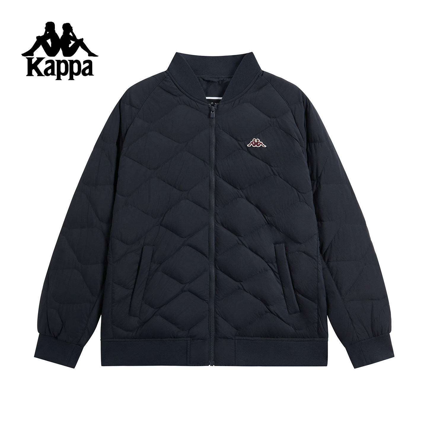 Kappa卡帕背靠背秋冬羽绒服男2025新款休闲保暖外套运动防寒服男