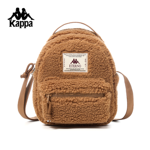 Kappa卡帕背靠背2025秋冬新款时尚休闲单肩包女毛绒斜跨包手提包